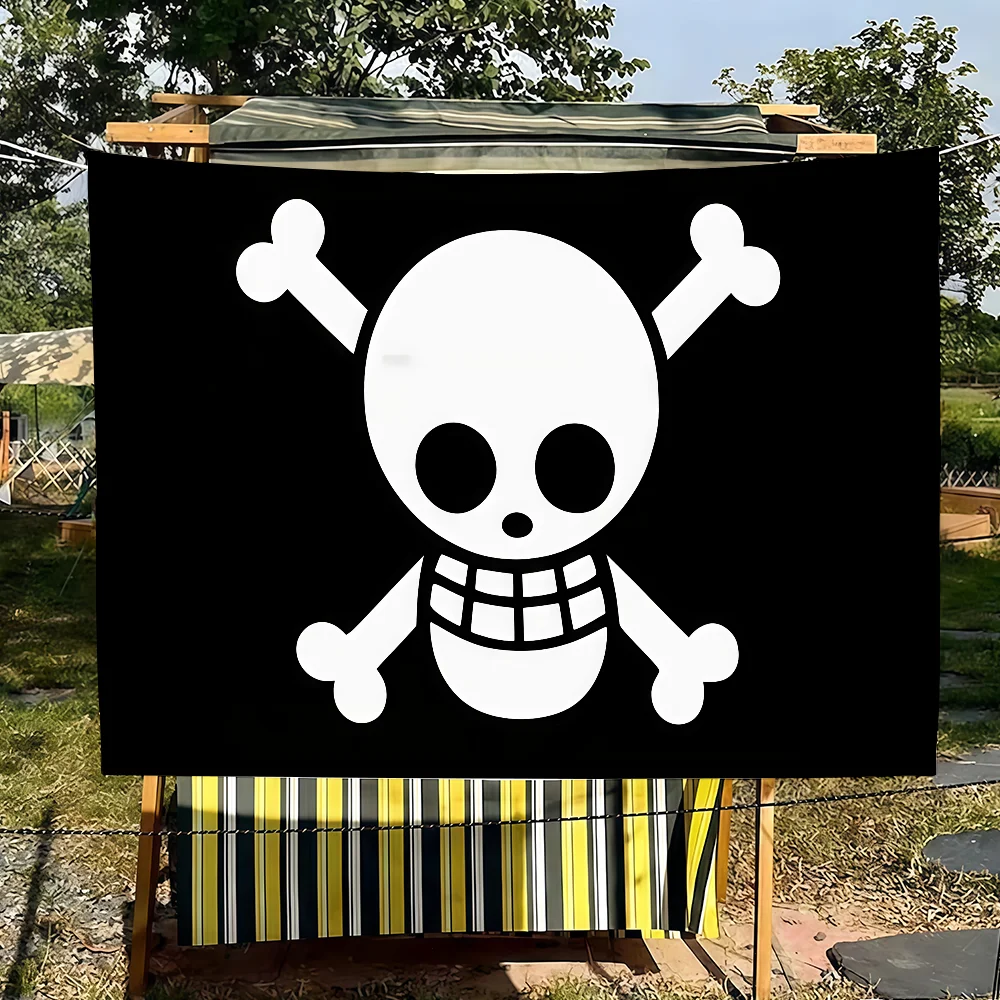 Anime O-ONE P-PIECE Jolly Roger Flagge, individuelle Camping- und Gartendekoration, Party-Hintergründe, Wandkunst, Familiengeschenke – Detail 7