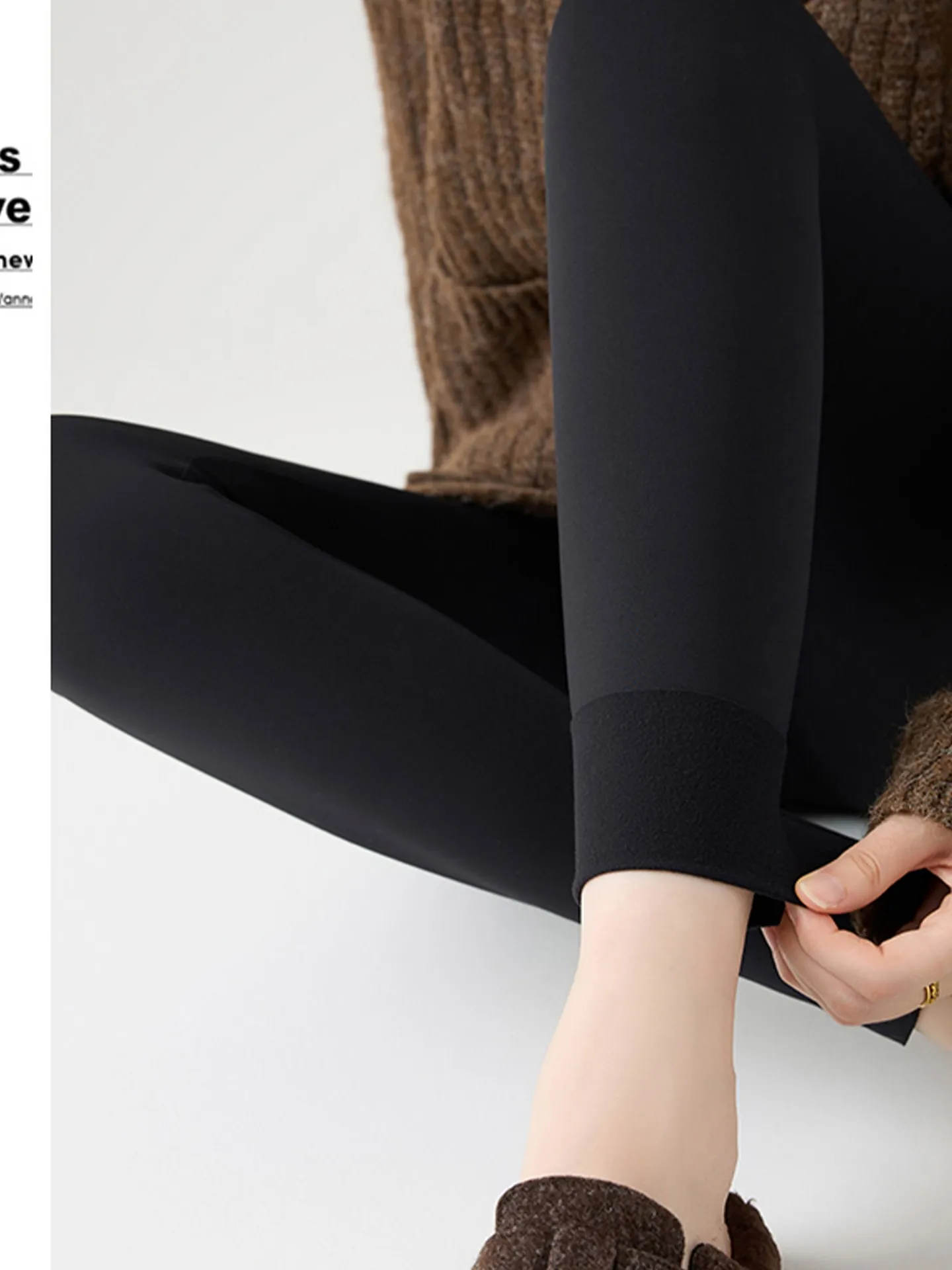 กางเกงโยคะผู้หญิงเอวสูง ผ้าอาร์คสกิน บุซับใน อุ่น กระชับสัดส่วน ควบคุมหน้าท้อง กางเกงโยคะแบบรัดรูป