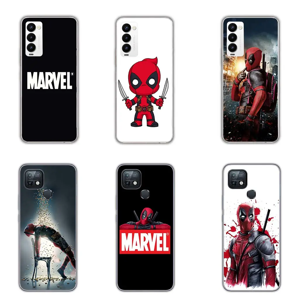 Marvel Deadpool Logo Casing Phone Cover for Motorola Moto G04 G71 G73 G32 G34 E7 G6 G7 G8 G9 G24 Power One Fusion Plus Soft Case