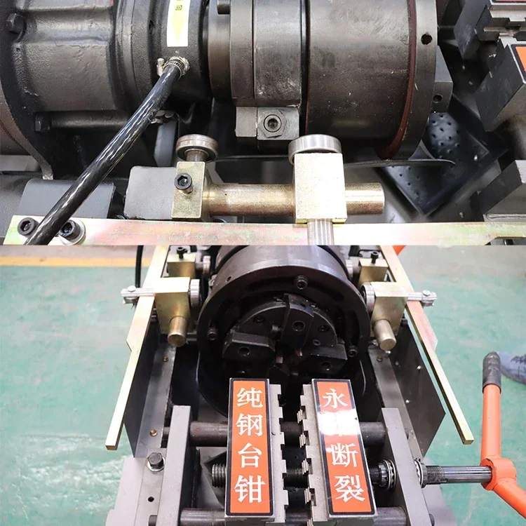 Factory Automatic 16mm Steel Bar Thread Rolling Round Bar Screw Rib Peeling Parallel Metal Rebar Thread Rolling Machine