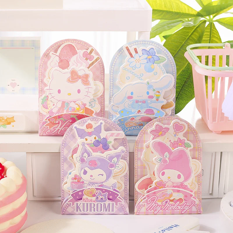 Imagem -06 - Sanrio Melody Kuromi Cinnamoroll Memo Pad Sticky Notes Papelaria Etiqueta Notepad Planner Sticker Post Material Escolar Pacotes por Lote