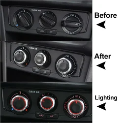 For VW POLO 9N 9N3 6R 2004 2005 2006 2007 2008 2009 2010 2011 2012 2013 Auto Air Conditioning Heat Control Knob A/C Switch 3Pcs
