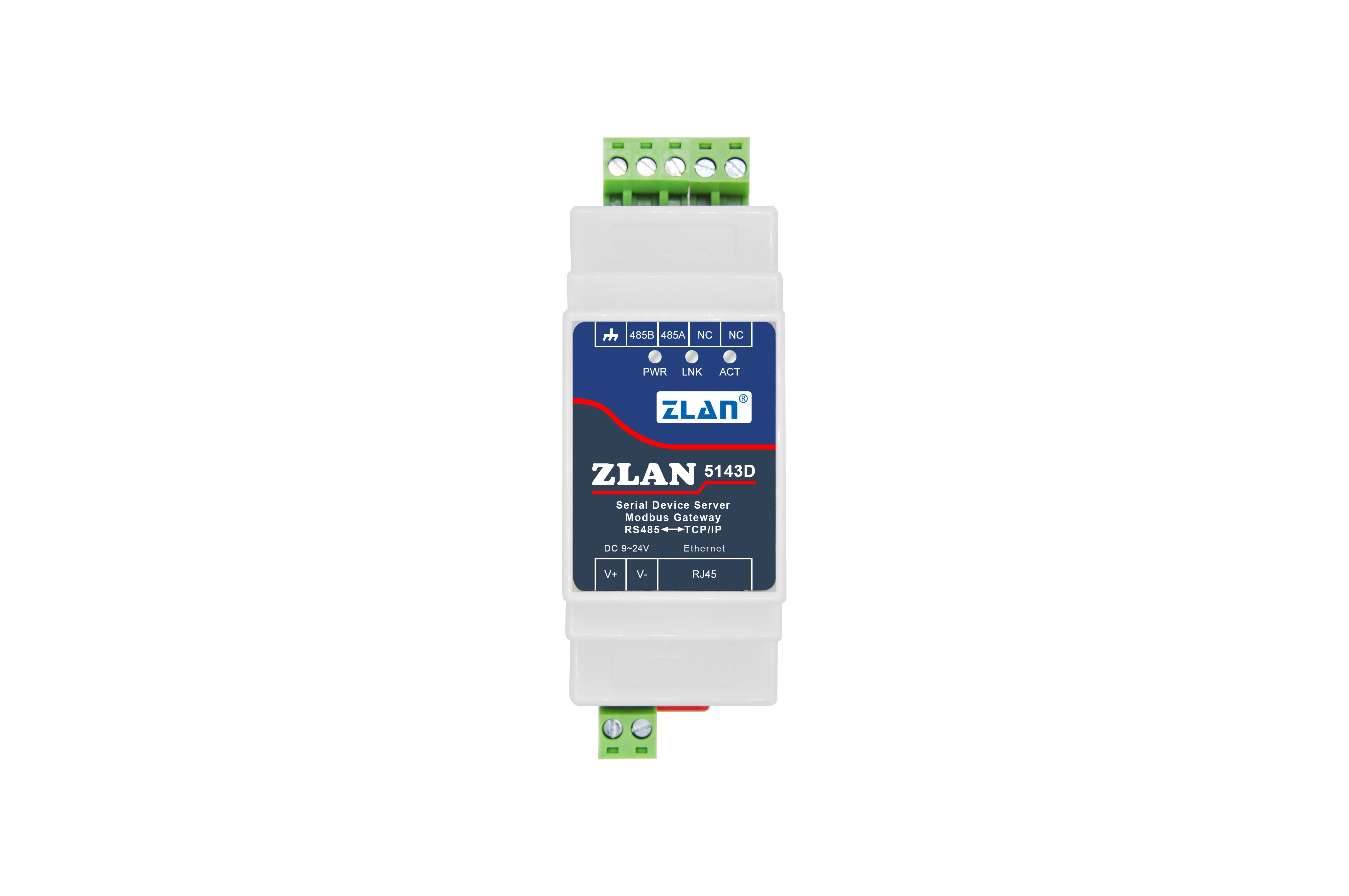 JSON MQTT ZLAN5143D Din Rail RS485 Serial port to TCP/IP Ethernet Converter LAN Modbus RTU to TCP Gateway Server