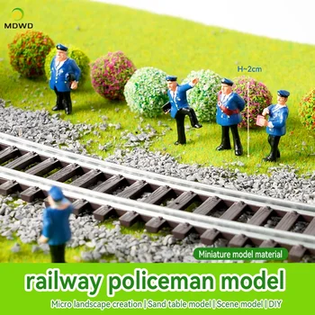 1/87 Ho Ölçekli Model şekilli kalıp Seti Demiryolu Yetkilileri Manzara Model Tren Demiryolu Düzeni Manzara Diy Minyatür Dioramas Ekran