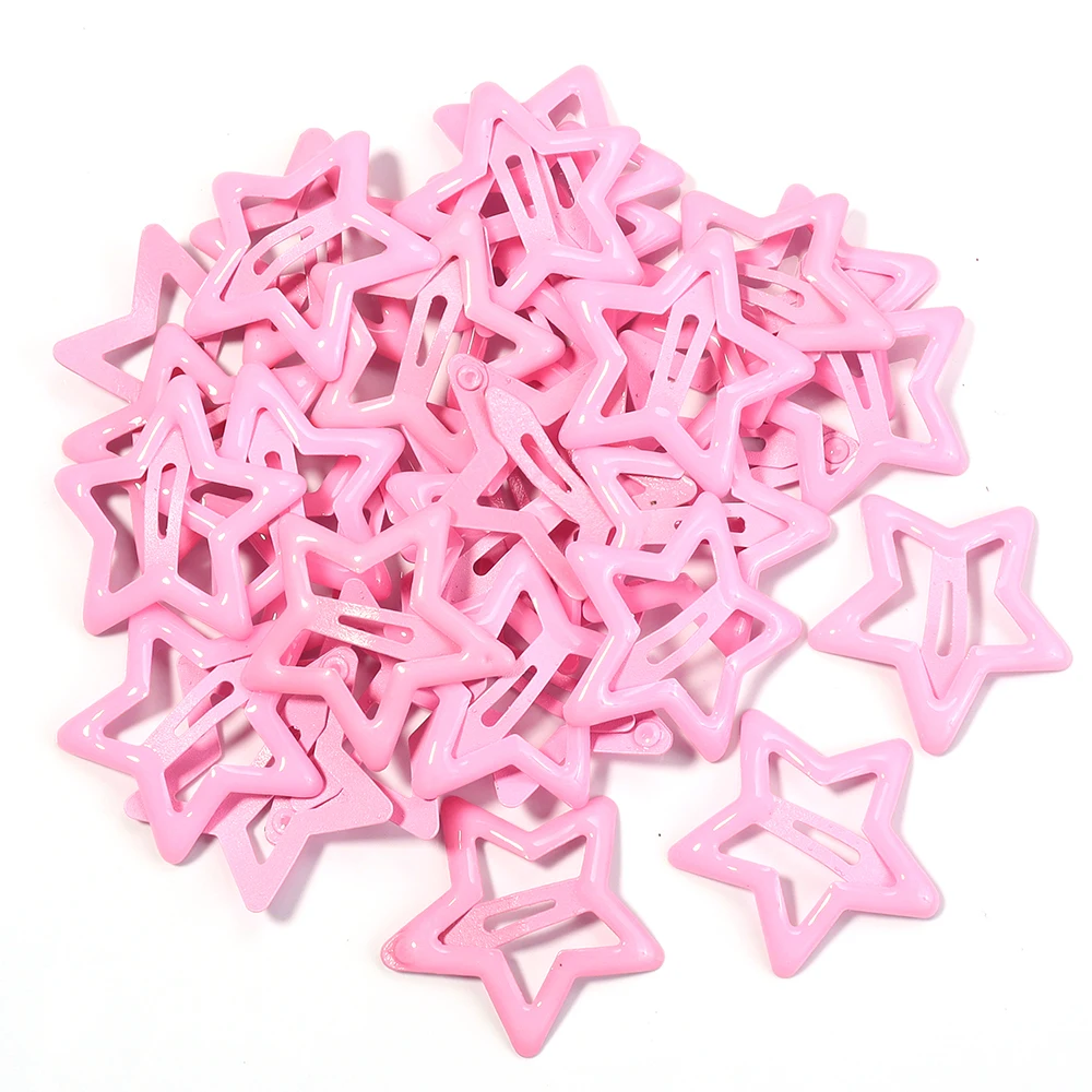 50 teile/los Metall Bunte Stern Haar Clips Dopamin BB Haar Clips Für Gebrochenes Haar Clip Pony Haar Clip Mädchen Y2K Stil haar Clips