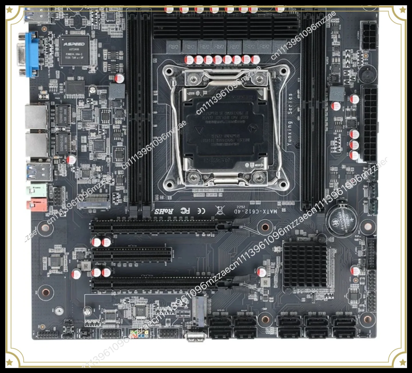 C612 Nas Main Board E5-V3V4 2.5G Network Port 10sata ECC Memory PCIE Split