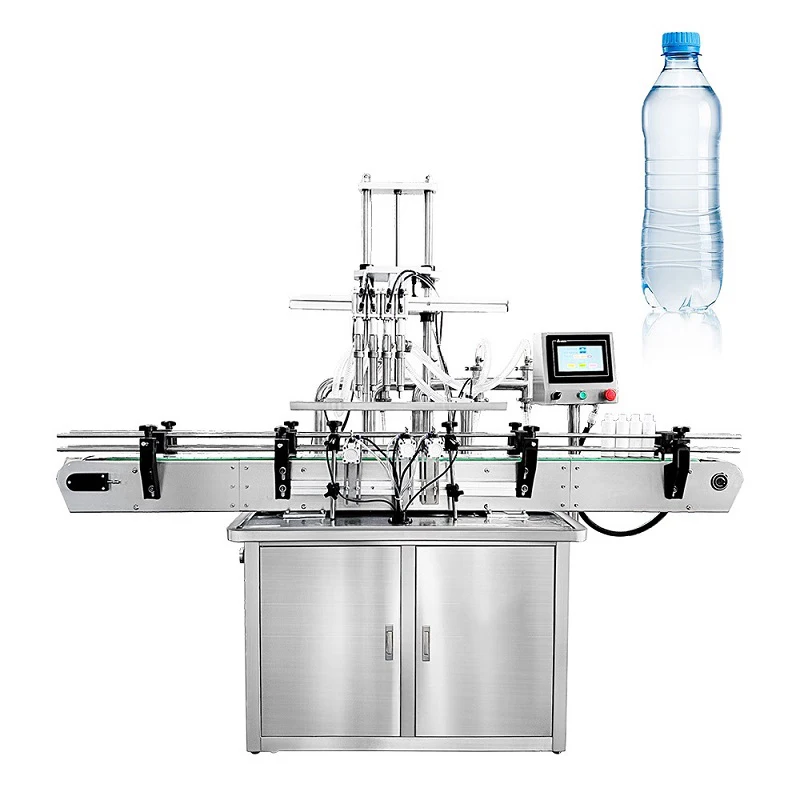 OEM Customize Factory Price 4 Heads Fully Automatic Volumetric Filling Production Line Sauce Oil Jam Vial Filling Machine