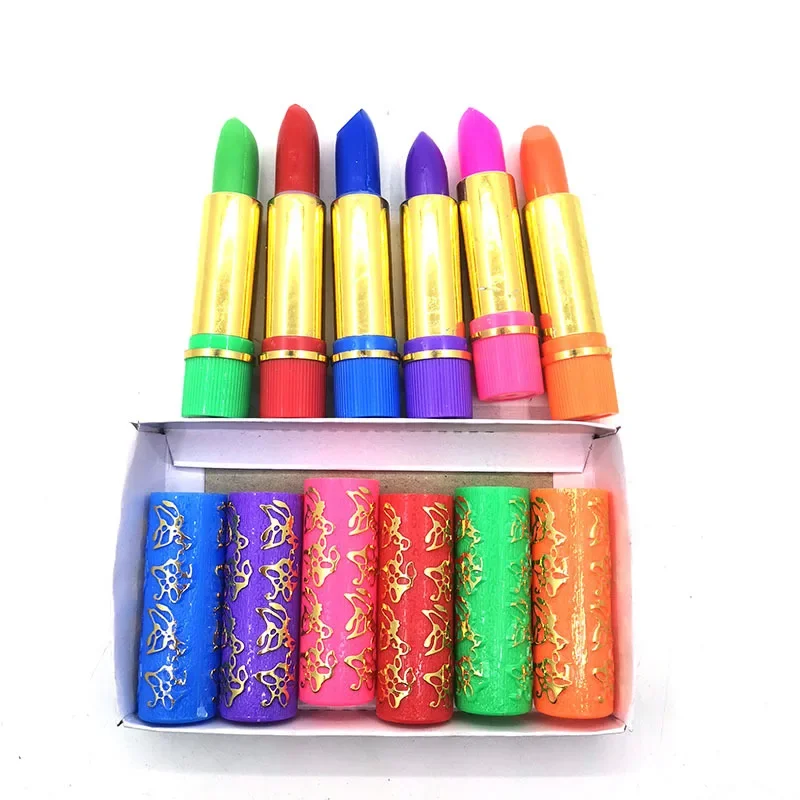 6PCS/Box Lipstick Dark Green Magic Lipgloss Lipstick Long Lasting Waterproof Butterfly Lip Tint Cosmetics Makeup