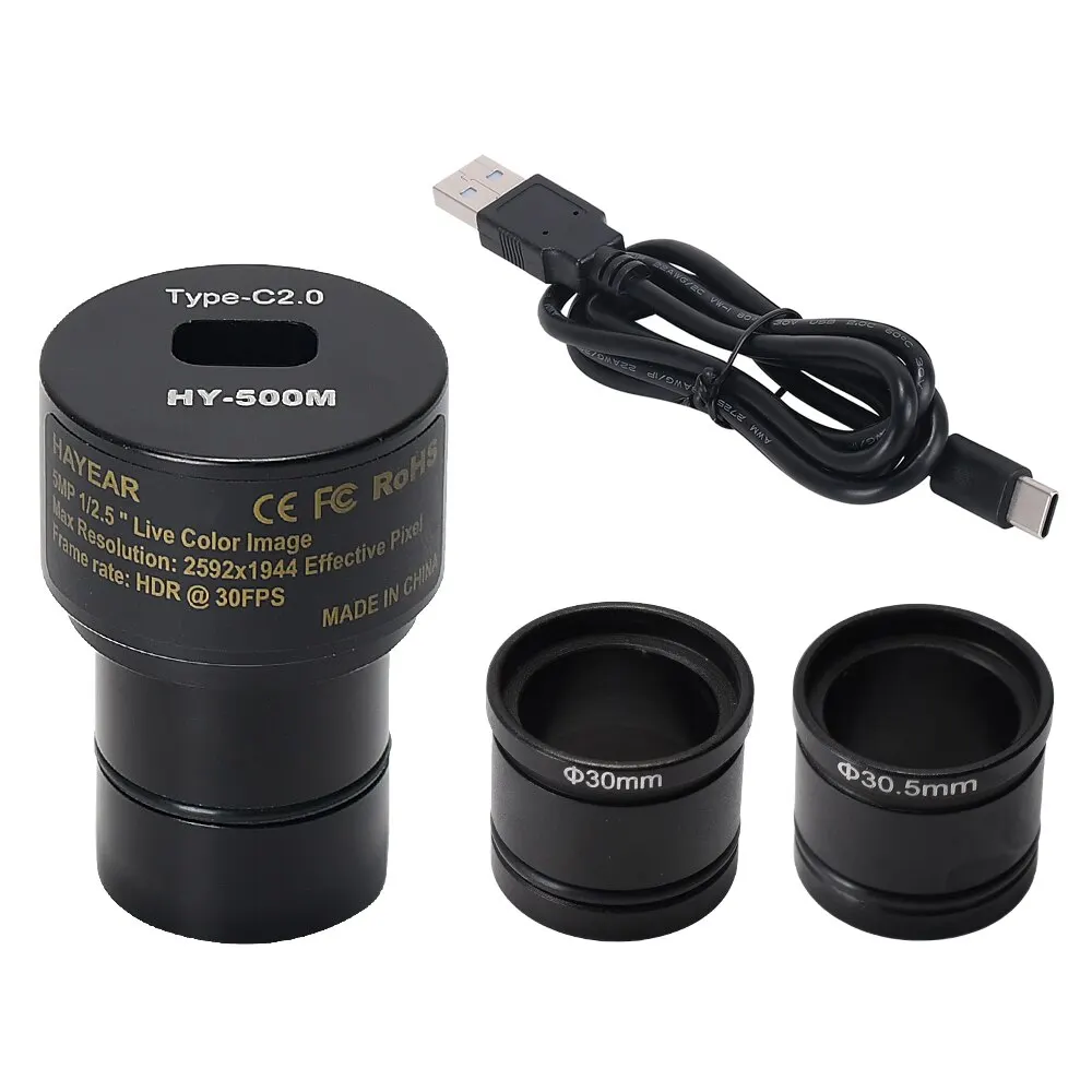 CMOS Microscope Camera 5MP Digital Electronic Eyepiece USB2.0 Free Driver Microvopio Camera TypeC Microscopio Microscopic Ocular