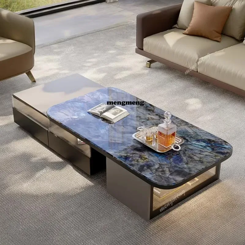 

H Hardcover Modern Luxury Coffee Table Living Room Design Floor Italian Coffee Table Sofa Side Tavolino Da Salotto Home Furnitur