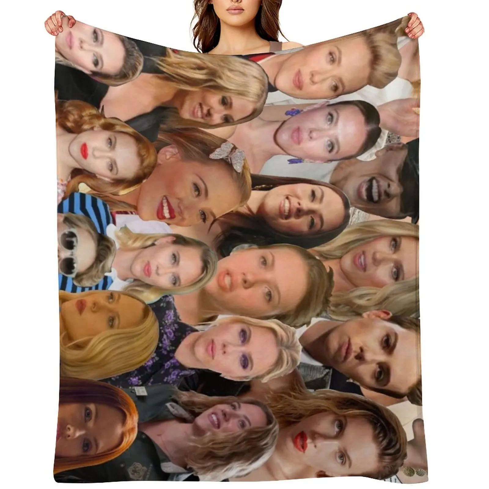 

Scarlett Johansson Photo Collage Throw Blanket bed plaid Hairys sofa bed Weighted Blankets