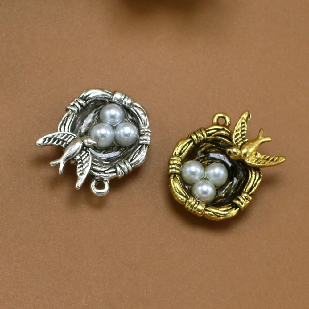 

20Pcs Bird Nest Alloy Pendant Charms Silver for DIY Jewelry Making Necklace Bracelet Keychain Scrapbooking Accessories