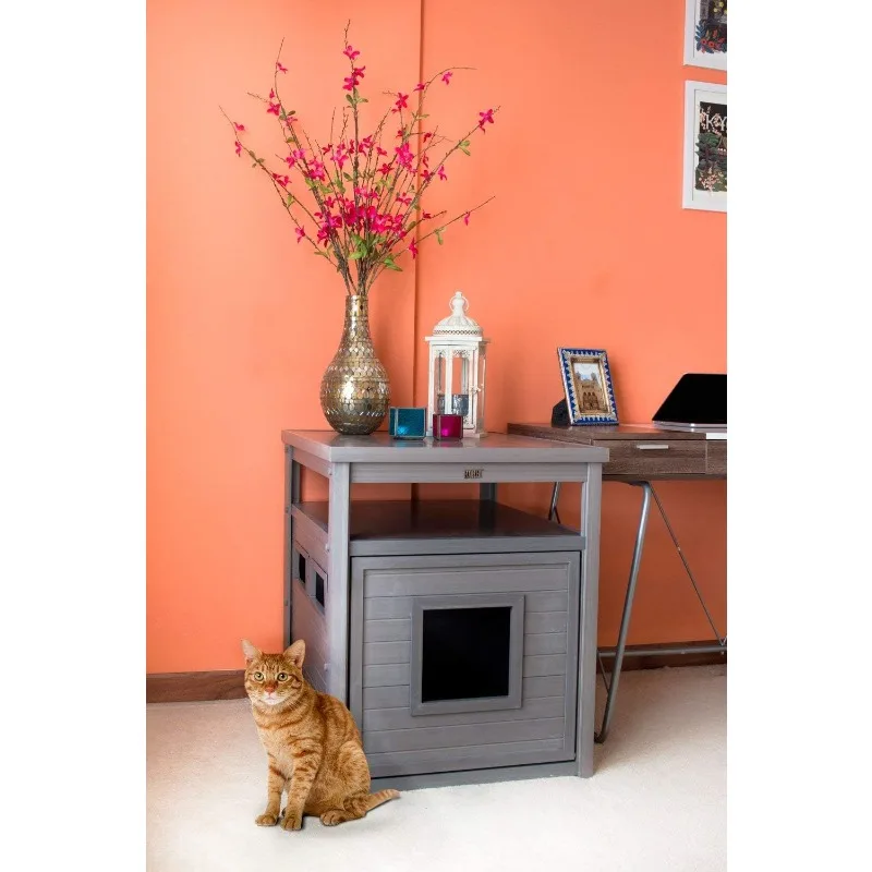 New Age Pet ECOFLEX Jumbo Cat Box Cover and End Table with Litter Box Enclosure and Hides Unsightly Litter Box