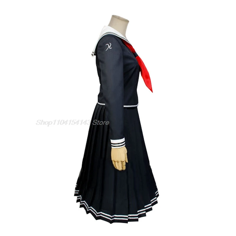 Anime Danganronpa Dangan-Ronpa 2 Toko Fukawa JK schooluniform Set Cosplay Kostuum Pruik Jurk Fullset voor vrouwen meisje geschenken