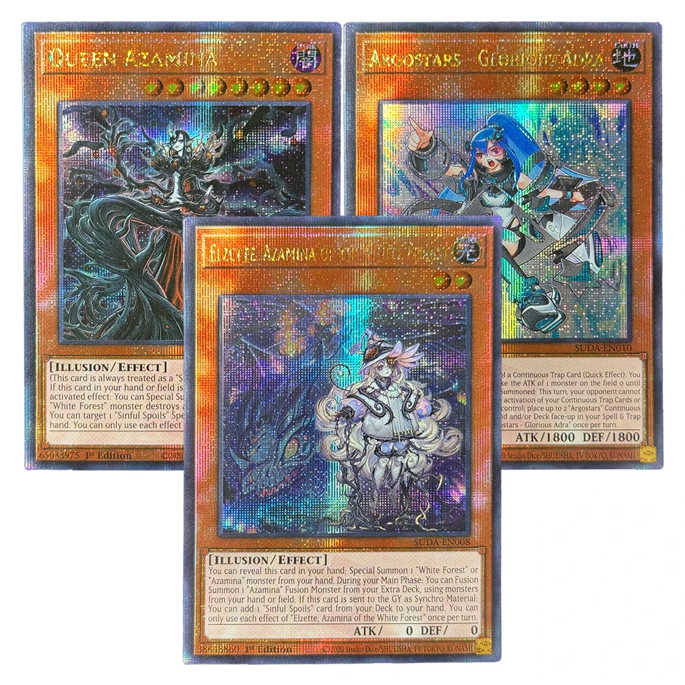 YuGiOh Foil Cards-QCScR Quarter Century Secret Rare Supreme Darkness Elzette, Azamina of the White Forest Queen Azamina SUDA-EN