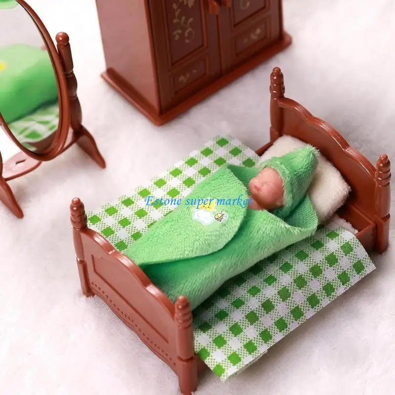 

090B 3inch Realistic Sleeping Baby Doll Silicone Reborns for Creative Parenting Game