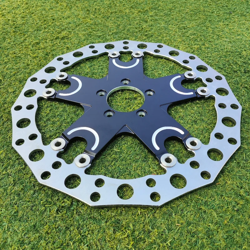 STLF 14 بوصة 16 بوصة دراجة نارية تعديل تعويم قرص فرامل ل Vrod ليلة قضيب العضلات فات بوي اندلاع بجولة الطريق الإنزلاق #4