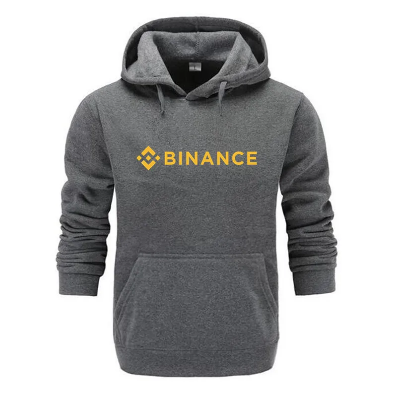 Moletom cripto impresso grosso para homens, moletom binance, jaqueta elegante, pulôver para inverno