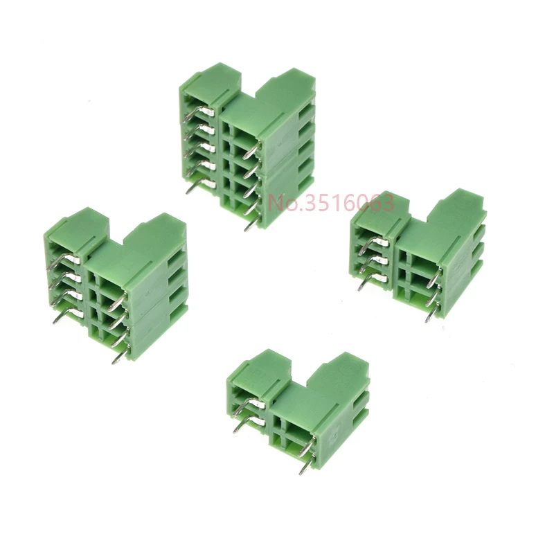 5pcs KF128A 3.81 2p 3p 4p 5p Pcb Universal Screw Terminal Blocks KF128HL DG381A 3.81mm 2Pin 3Pin Connector 2*2 2*3 2*4 2*5