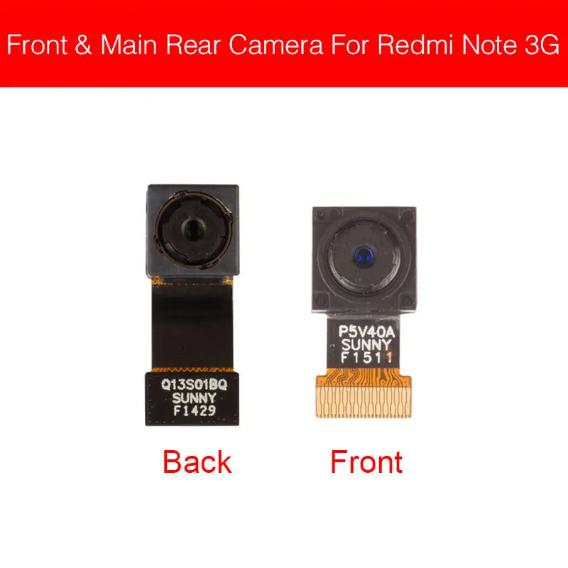 Small And Big Front & Rear Camera Moduel For Xiaomi Redmi Note 2 3g 4G Main Camera Flex Ribbon Cable Replacement Repair Parts