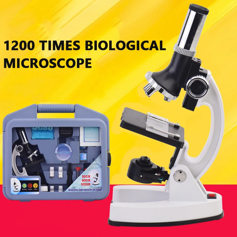 Experimental Study High Definition High Power Band Light Source Metal Microscope for Children Students in Biological Microscopy