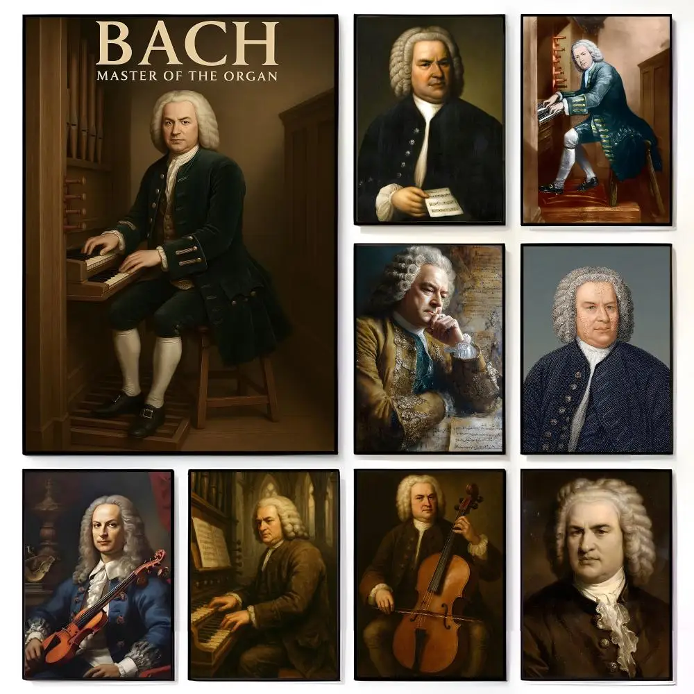 masterful composer J-Johann Sebastian Bach Poster American Film Mural Home Childrens Room Wall Decor Print