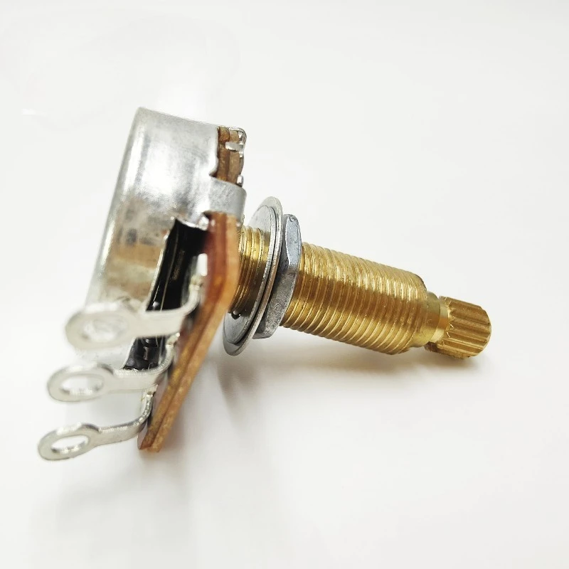 

Для 28 мм аудиоконусного потенциометра с твердым валом типа CTS, полностью медная конструкция для гитары/бас-гитары, A500K B500K с латунной ручкой