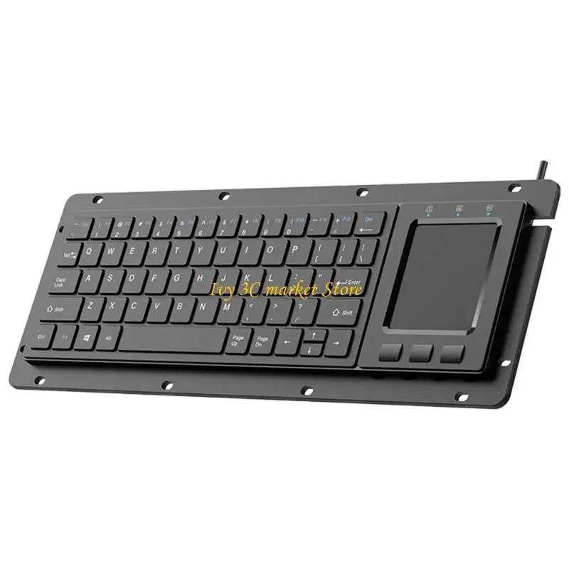 D7YC Industrial Waterproof 64Key Keyboards Featuring Integrated Touchpads for Automation Control Systems