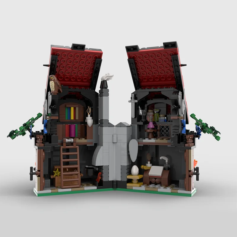 464-teiliges MOC Zauberer-Werkstatt Schloss Klassisches Modell Bausteine Konstruktionsspielzeug Bildung Weihnachtsgeschenke Bausteine für Kinder