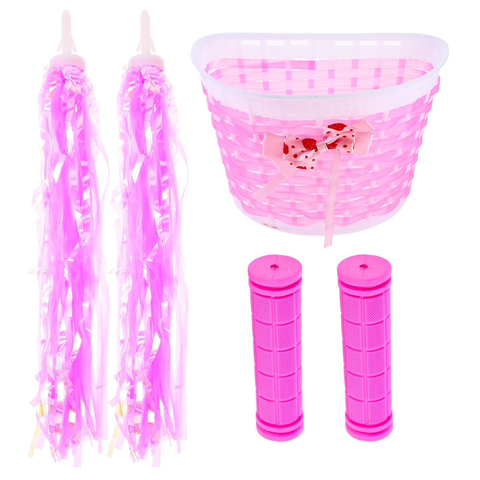 

1Set Bike Basket Streamers Handlebar Cover Durable Safe Bright Color Bicycles Supplies Gift Bike Basket