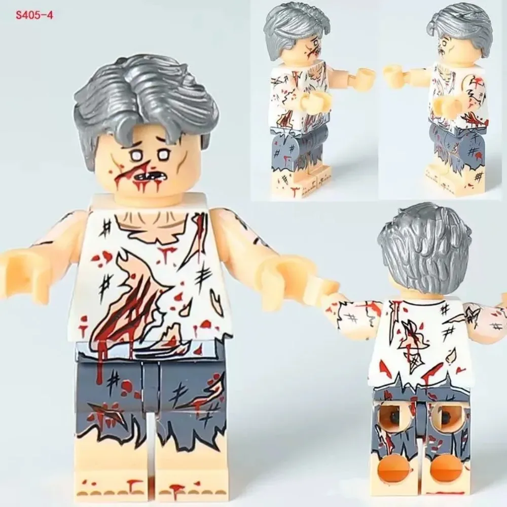 4cm Zombie Anime Figure DIY Peripheral Model Assembling Building Blocks Statue Desktop Decoration Ornaments Birthday Gift Toys view 3