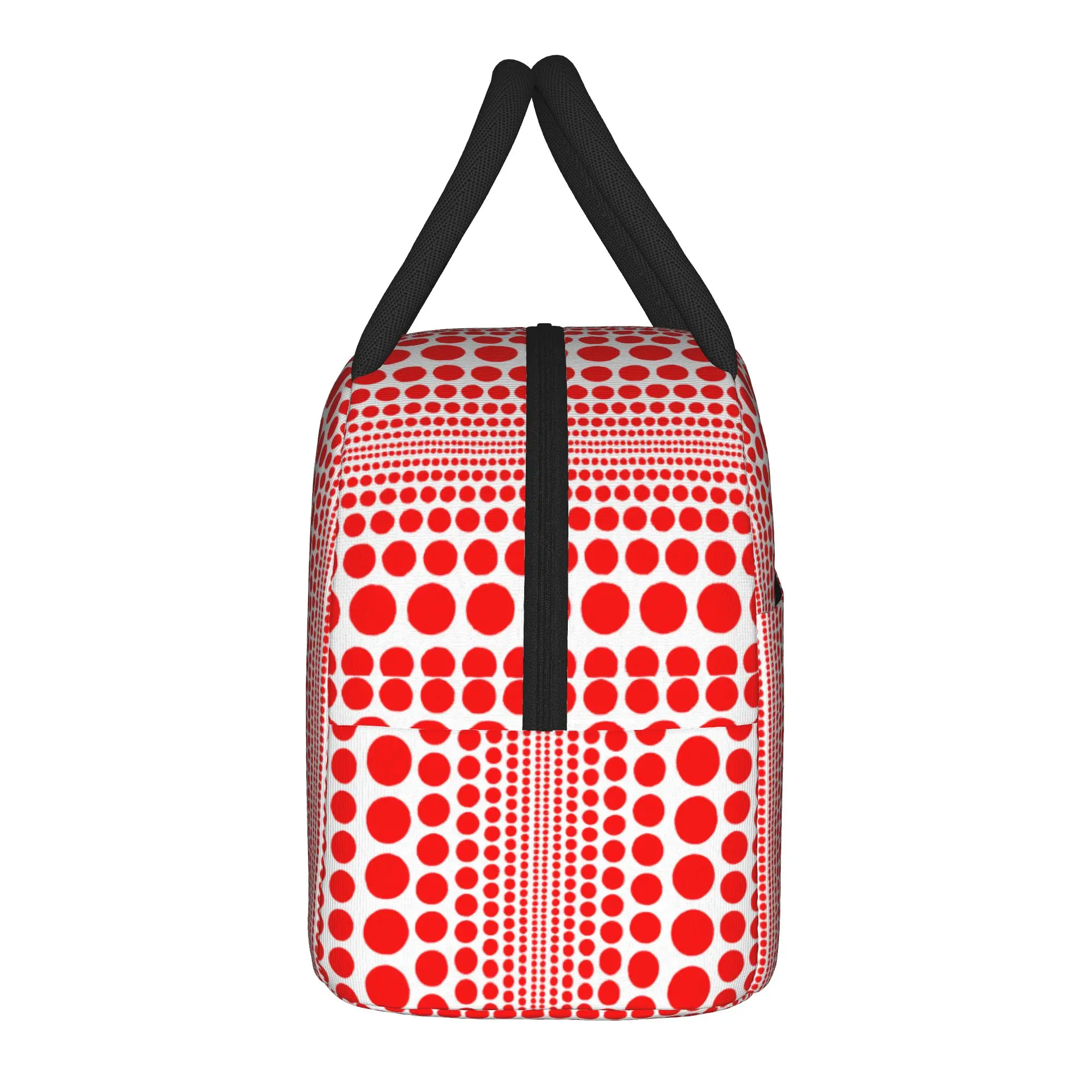 Red Infinity Polka Dots Insulated Lunch Bag Leakproof Yayoi Kusama Lunch Container Cooler Bag Tote Lunch Box  Food Handbags