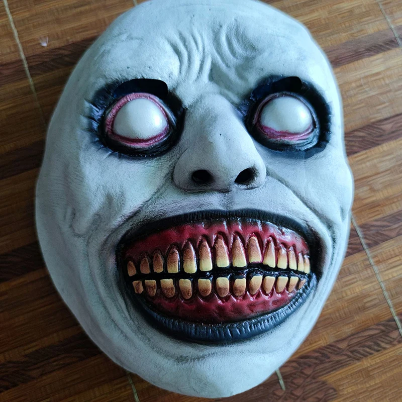 1 قطعة الأخضر الأبيض هالوين زاحف يبتسم الشر شيطان قناع الدعامة منزل مسكون دور اللعب تزيين اكسسوارات الحفلات DIY بها بنفسك المورد