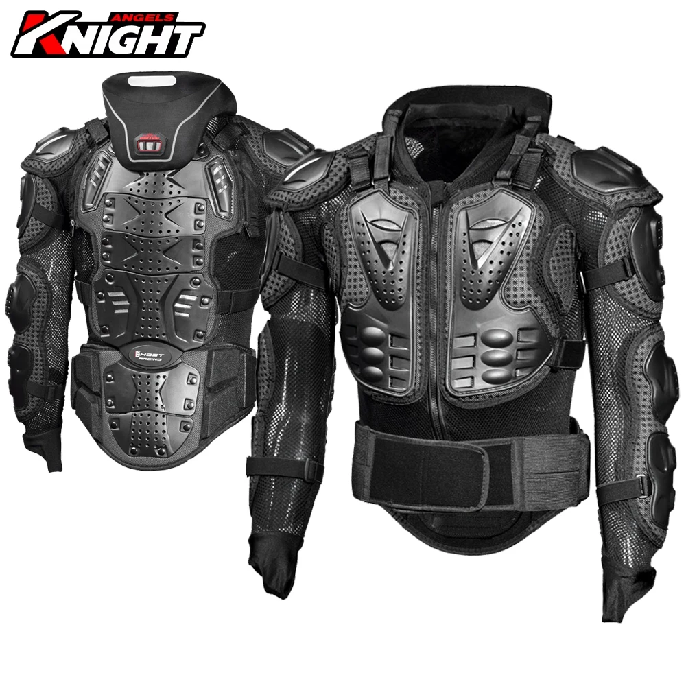 

Motorcycle Anti-fall Armor Motorcycle Riding Jacket Knee Elbow Chest And Neck Protectors Summer Off-road Rider Protective Gear