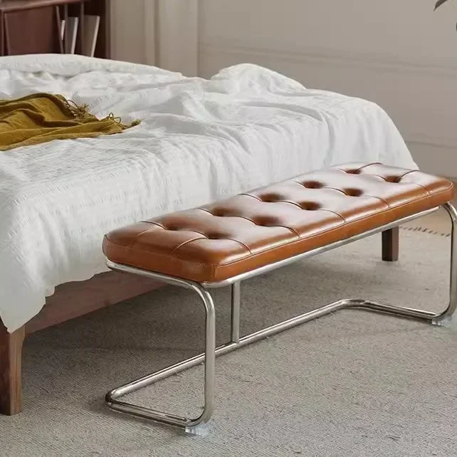 

Narrow Hallway Seat Vintage Storage Stool stool chair Upholstered bench Wassily Bench Step stool Slim Entryway Shoe Bench
