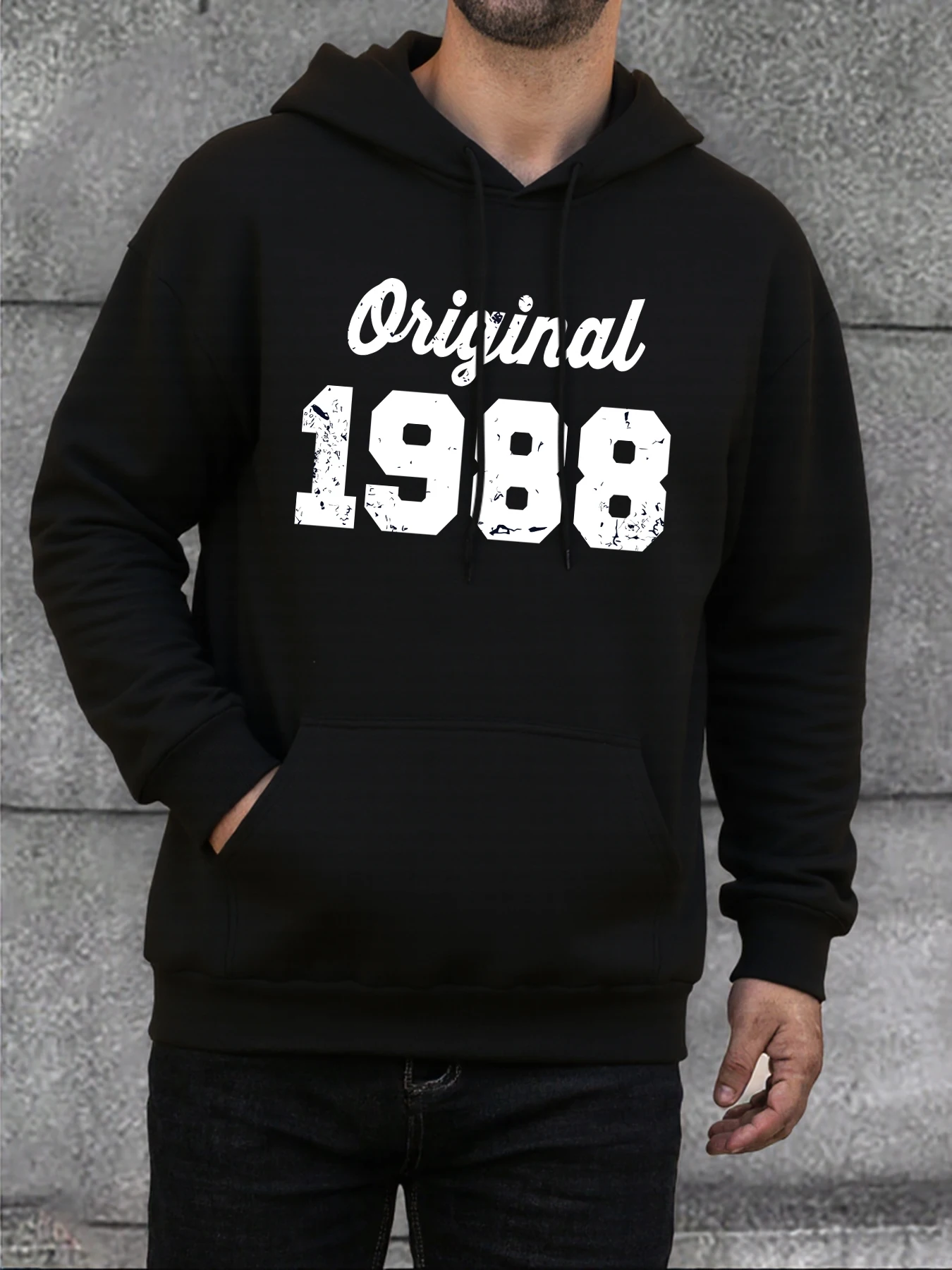 

Оригинальная мужская толстовка с принтом 1988, уличная одежда в стиле хип-хоп, повседневная толстовка большого размера, осенняя модная спортивная одежда высокого качества для мужчин