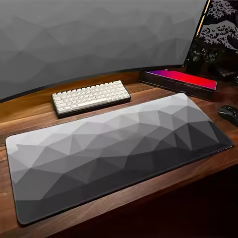 Black And White Large Geometric Mousepad Pc Accessories Keyboard Pads Gaming Speed Desk Mat Rubber Lock Edge Mouse Mat 50X120CM