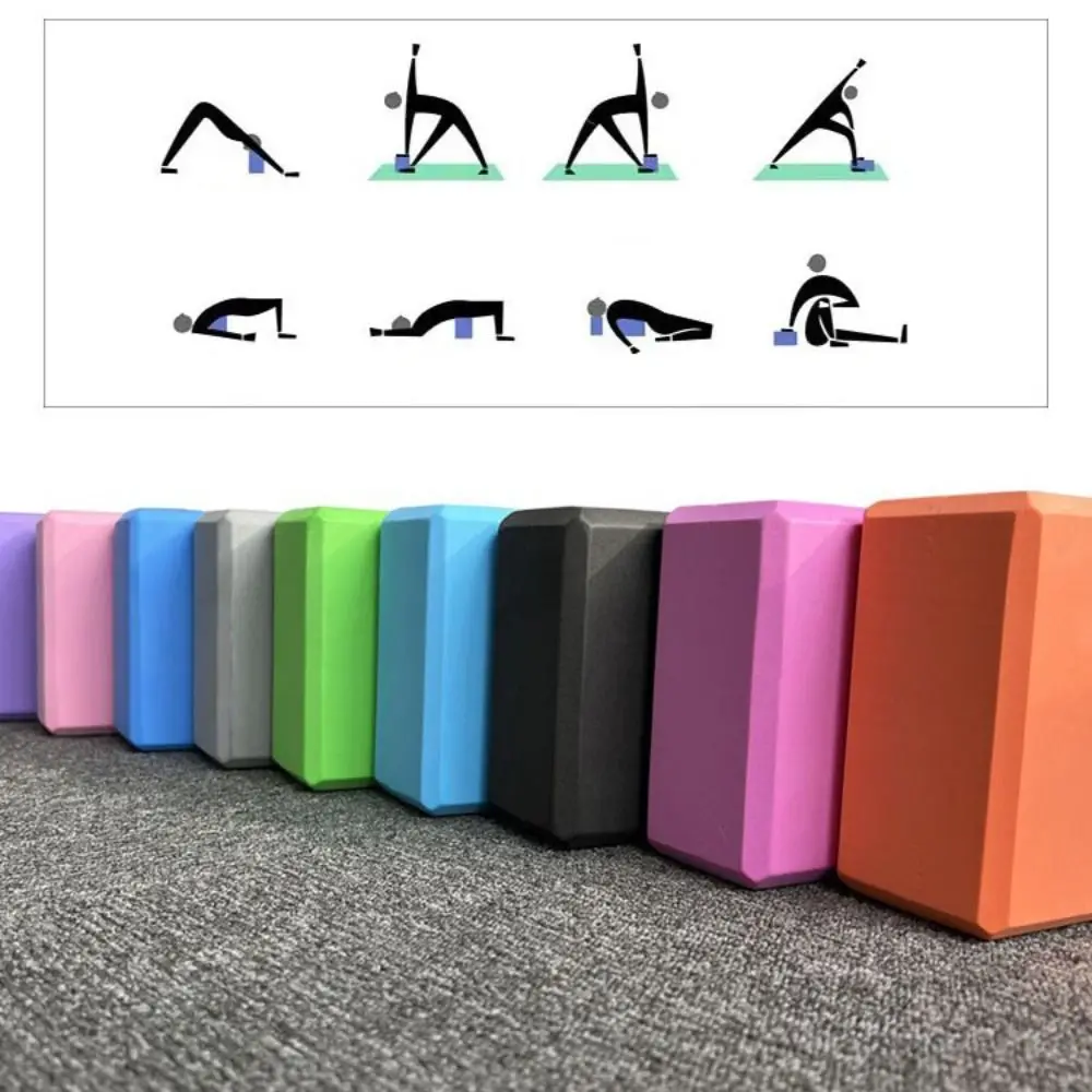 New EVA Yoga Blocks Colored Body Shaping Gym Foam Brick Non-Slip Pilates Bricks Sports Supplies
