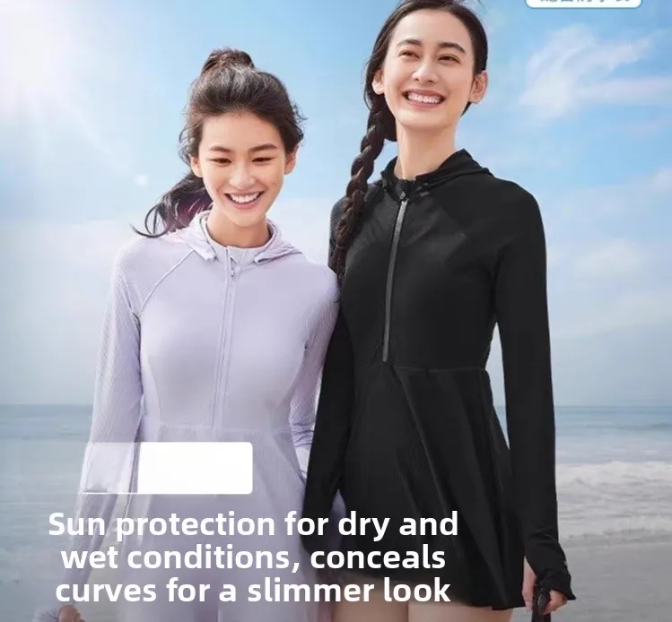 

Banana Le Women's One-Piece Surfing Swimsuit Qui Dry Sun Protection Two-Terrain Water-Swimming Suits Slimming Design