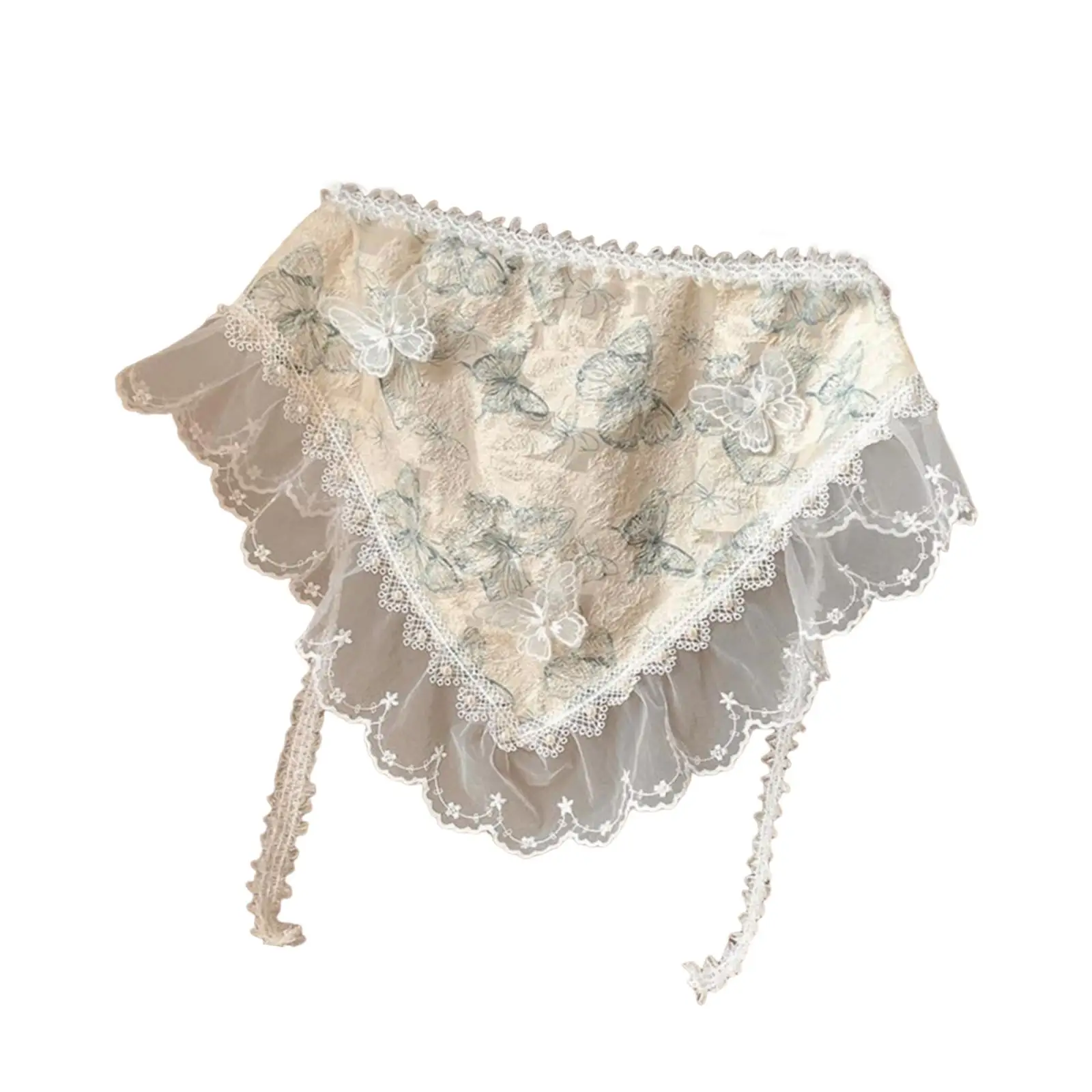 

Кружевной платок-бабочка для волос, модная повязка на голову для особых случаев