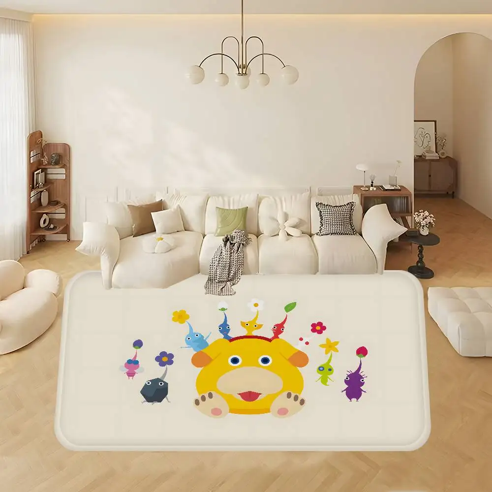 Game P-PIKMINS Door Mat Washable Non-Slip Living Room Sofa Chairs Area Mat Kitchen Doormat Area Rug