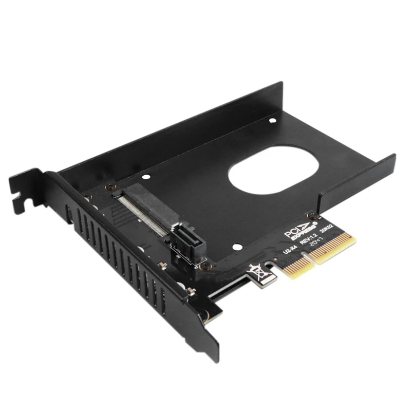 Top-U2 PCI-Express 4.0 X4 Riser Card SFF-8639 To SSD Extension Adapter Also Compatible With X8/X16 Interface Motherboards