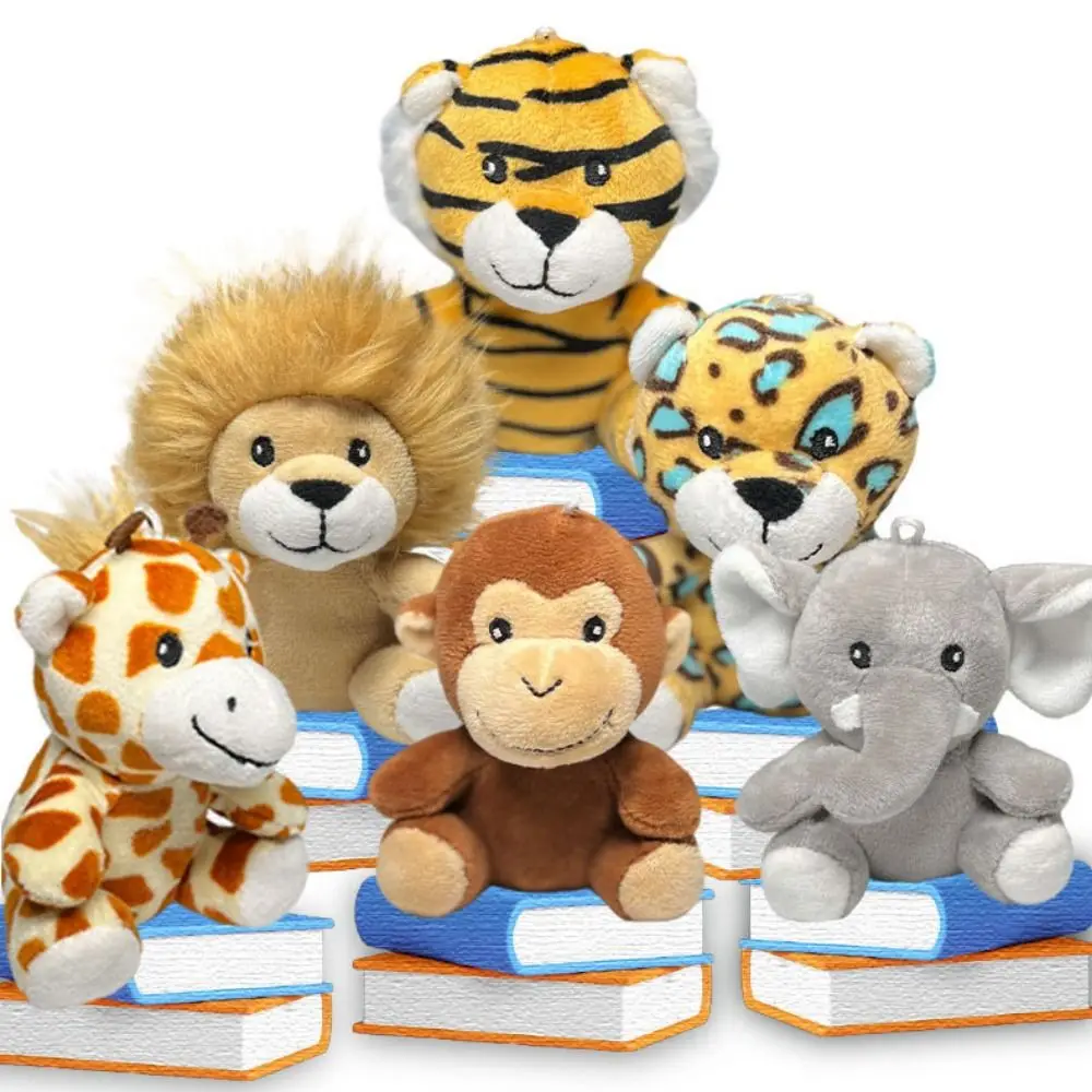 Animales del bosque animales del bosque muñeco de peluche colgante León mono animales del bosque llavero de peluche 10cm Mini llavero de muñeco de peluche