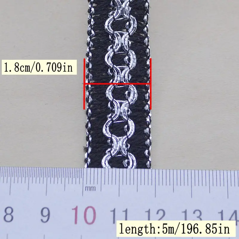 5 Meter/16.4Ft Elke Pack Nieuwe Kant met Kleding Accessoires Gebreide Kant DIY Ambachten Avondjurk Gebogen Rand Stiksels haak Lijn Kant