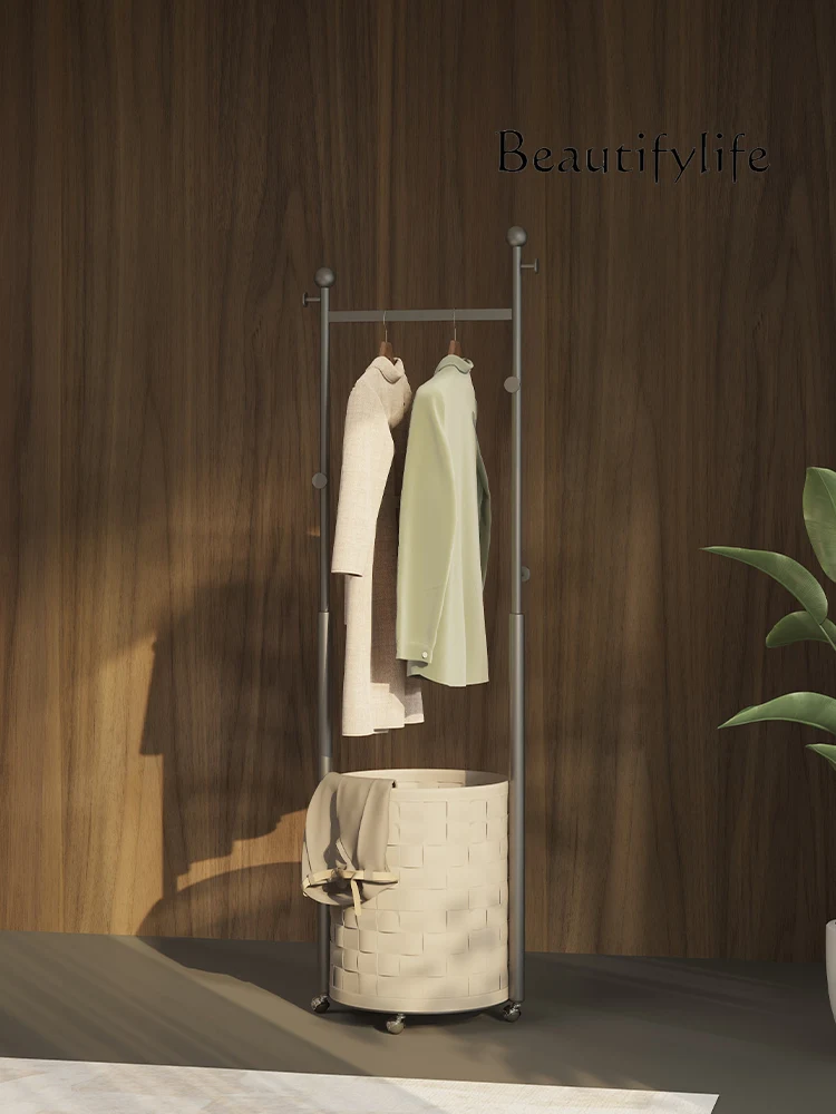 

Italian light luxury movable floor coat rack minimalist living room entrance bedroom bedside storage