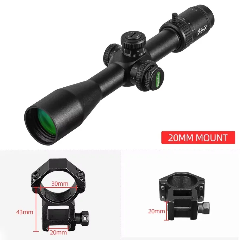 

DIANA 4-16x44 SFIR FFP Scope First Focal Plane Scope Hunting Riflescopes Red Illuminated Shooting Optical Sights