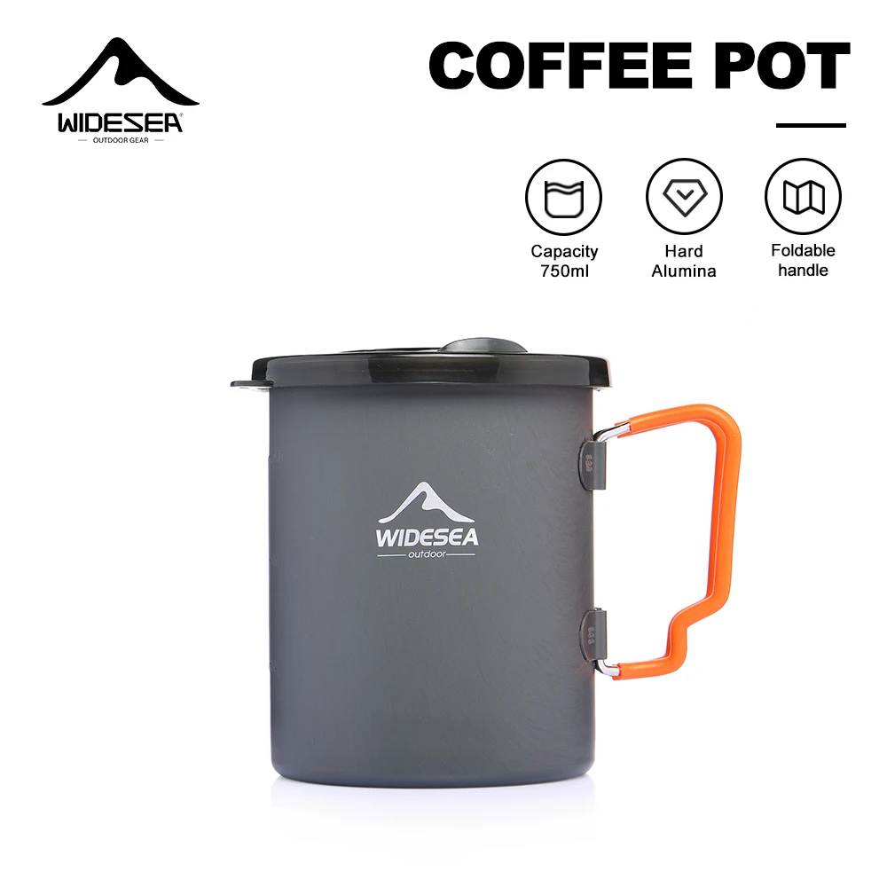 Widesea الصلب الألومينا التخييم إبريق قهوة 750 مللي المحمولة في الهواء الطلق الفرنسية الصحافة صانع القهوة مع حقيبة التخزين للمشي نزهة الظهر