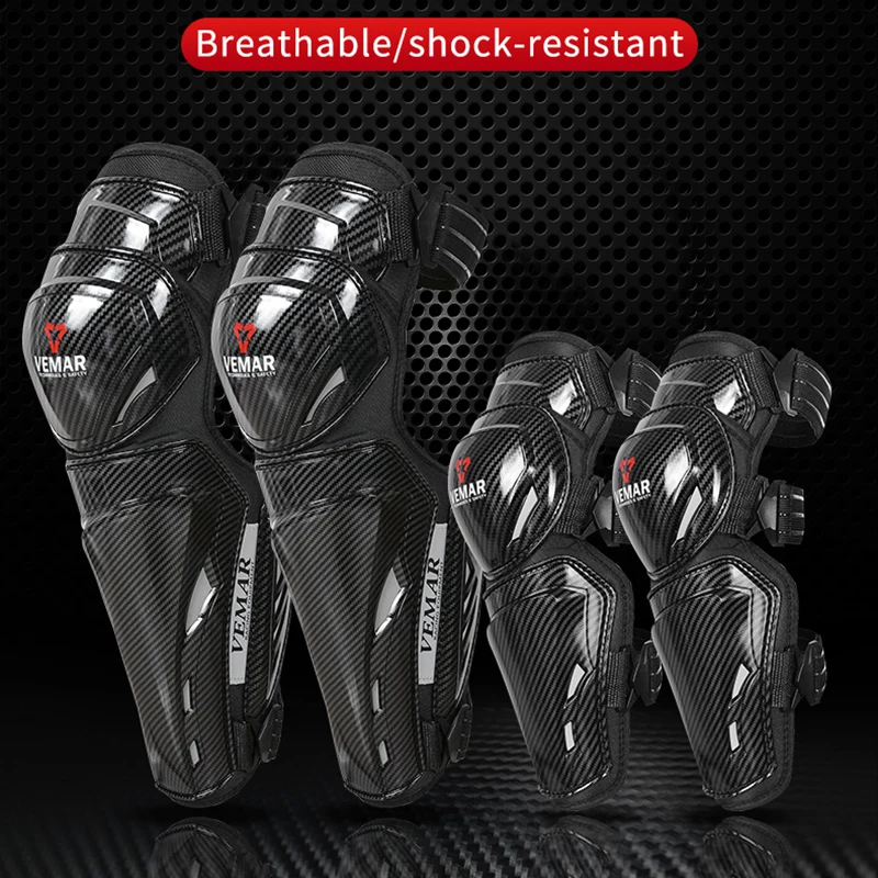 

4Pcs/Set VEMAR Motocross Elbow Knee Pads Riding Protector Brace Motorcycle Rider Hand Leg Shin Guard Men's Cycling Off-Road Gear