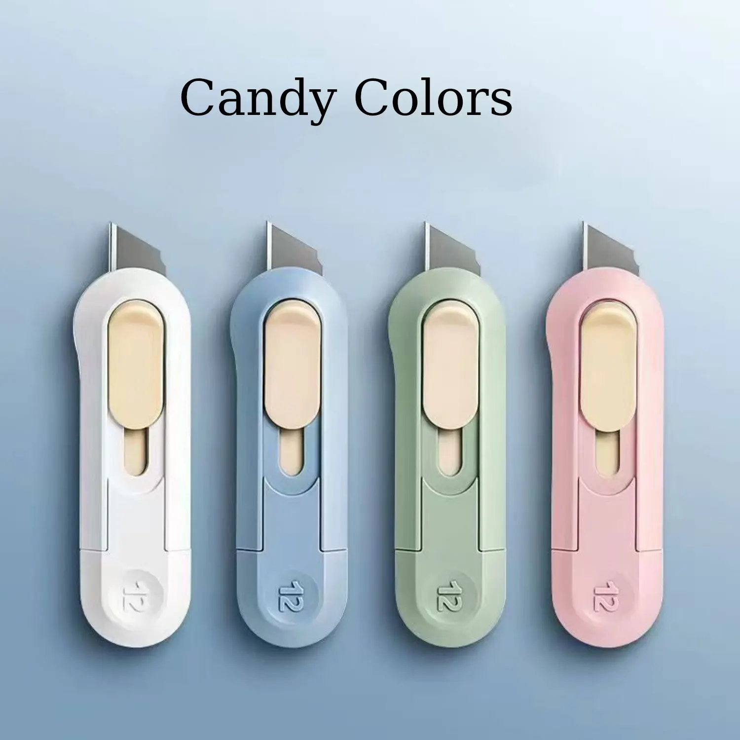 

Portable Mini Paper Cutter Quality Artwork Knife Automatic Rebound Box Opener Pocket Cutter For Office & School Home Stationery