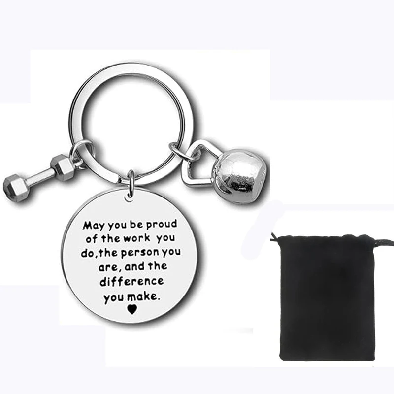 Fitness Instructor Gift Thank You Appreciation Keychain for Fitness Coach Workout Coach Appreciation Gifts